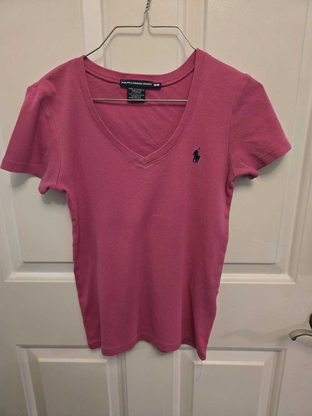 Polo by Ralph Lauren Pink V‑Neck Short Sleeve Tee
